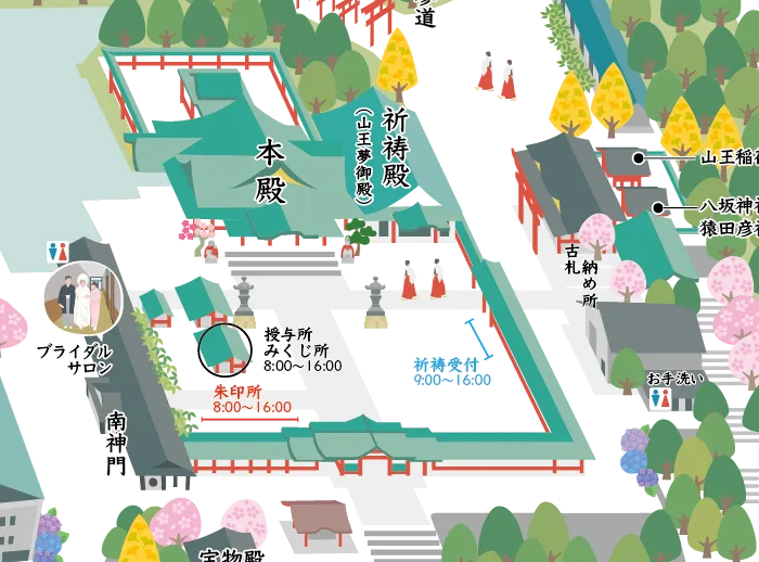 10日〜14日の境内案内図