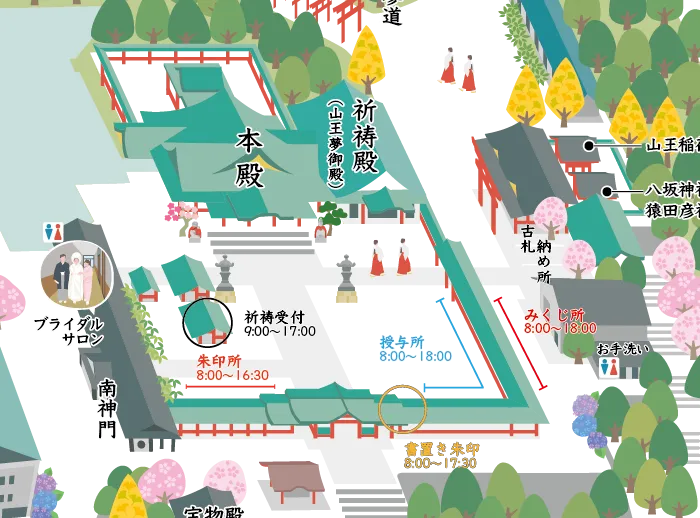 1日〜3日の境内案内図